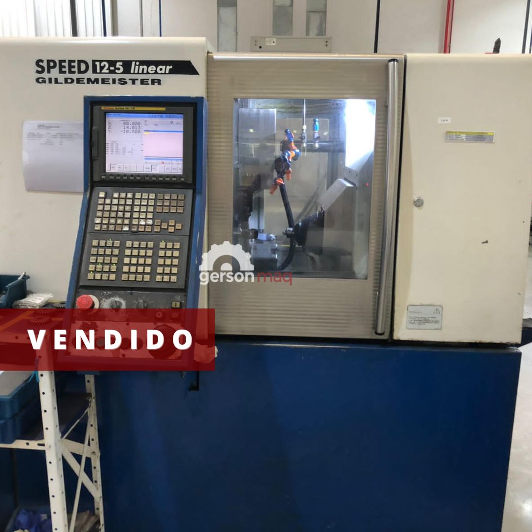TORNO CNC CABECOTE MOVEL TIPO SUICO GILDEMESTER SPEED 12-5 LINEAR ANO 2006